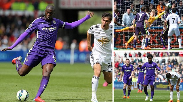 Manchester City Ungguli Swansea 4-2, Amankan Posisi Kedua di Klasemen Liga Premier